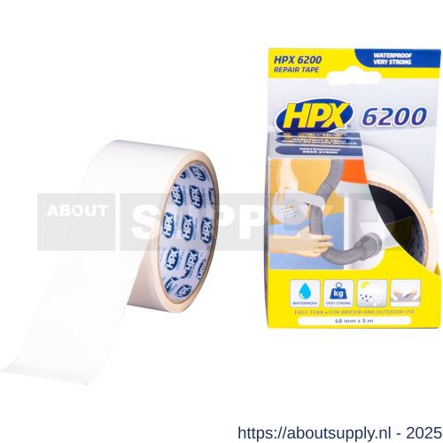 HPX Pantser reparatie tape wit 48 mm x 5 m - S51700245 - afbeelding 1