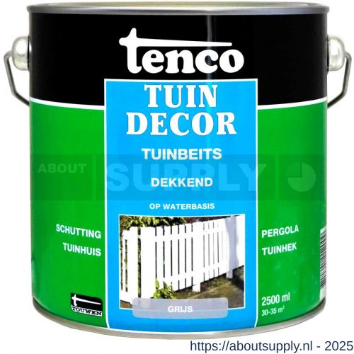 Tenco Tuindecor beits dekkend grijs 2,5 L blik - S40710417 - afbeelding 1