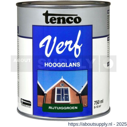 TencoVerf lakverf dekkend hoogglans rijtuiggroen 0,75 L blik - S40710353 - afbeelding 1
