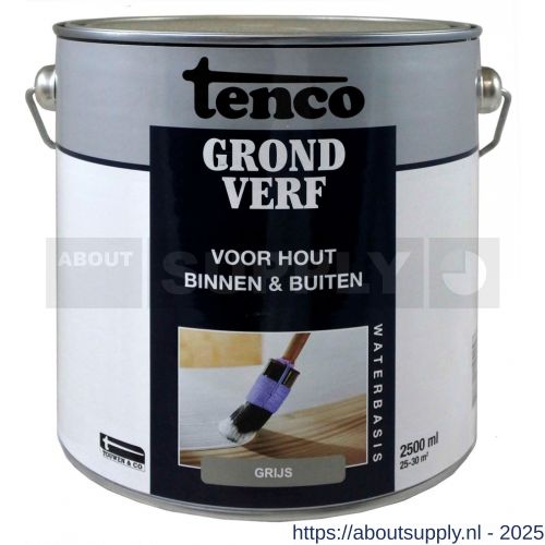 Tenco Grondverf waterbasis grijs 2.5 L blik - S40710097 - afbeelding 1