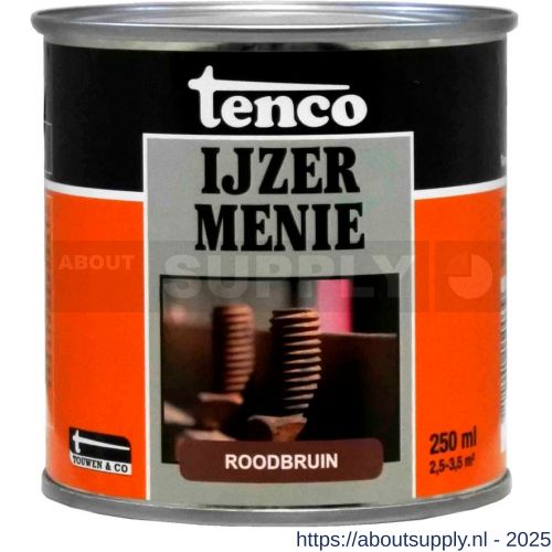 Tenco IJzermenie grondverf roodbruin 0,25 L blik - S40710084 - afbeelding 1