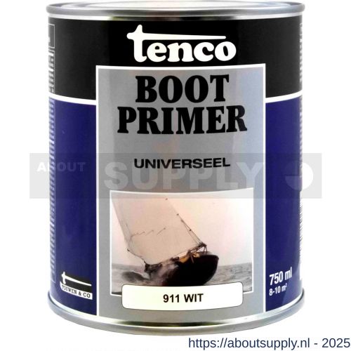 Tenco Bootprimer grondverf dekkend 911 wit 0,75 L blik - S40710039 - afbeelding 1