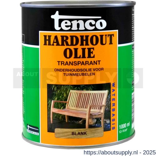 Tenco Hardhoutolie meubelolie waterbasis blank 1 L blik - S40710302 - afbeelding 1