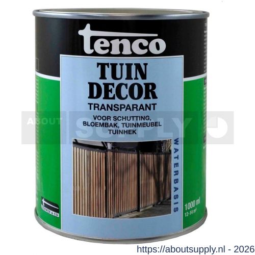Tenco Tuindecor tuinbeits transparant antraciet 1 L blik - S40710432 - afbeelding 1