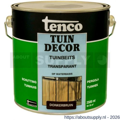 Tenco Tuindecor tuinbeits transparant donkerbruin 2,5 L blik - S40710437 - afbeelding 1