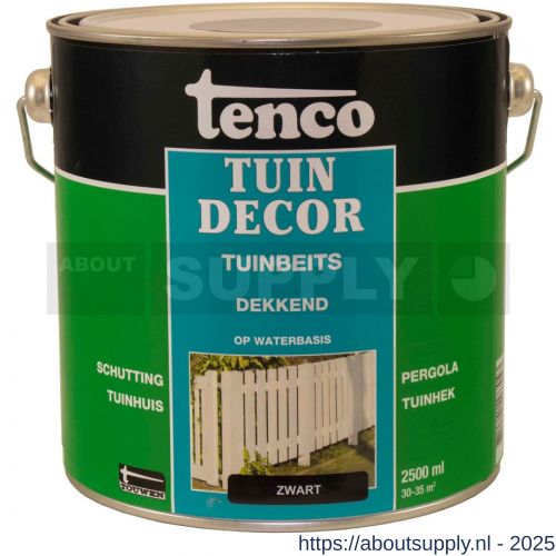 Tenco Tuindecor beits dekkend zwart 2,5 L blik - S40710411 - afbeelding 1