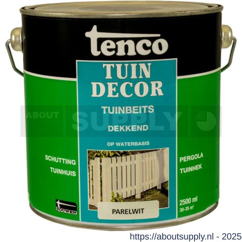 Tenco Tuindecor beits dekkend parelwit 2,5 L blik - S40710415 - afbeelding 1