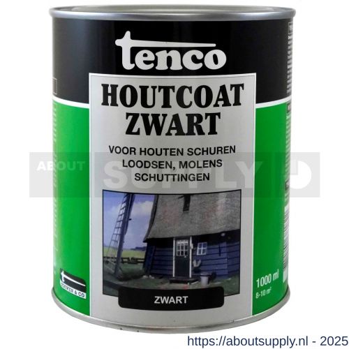 Tenco Houtcoat houtcoating teervrij zwart 1 L blik L - S40710158 - afbeelding 1