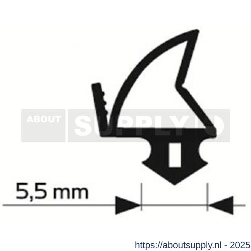 Ellen tochtprofiel renovatieprofiel kunststof ramen en deuren 4189 25 m zwart - S51010016 - afbeelding 1