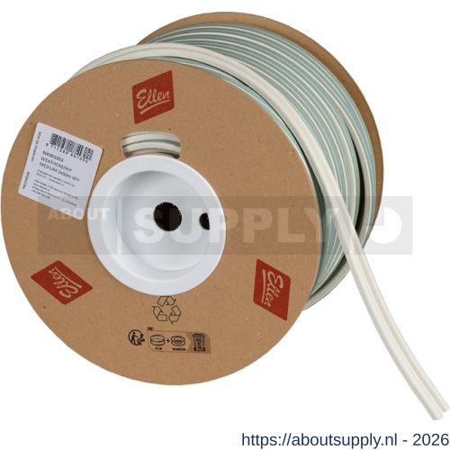 Ellen inbouwprofiel tochtband kunststof zelfklevend Weatherstrip Medium gemiddelde kier wit 2x50 m - S51010406 - afbeelding 1