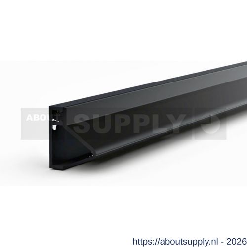 Ellen inbouwprofiel tochtband aluminium voor 6 mm afbouwspeling AIB 3N XL zwart 230 cm - S51010401 - afbeelding 1