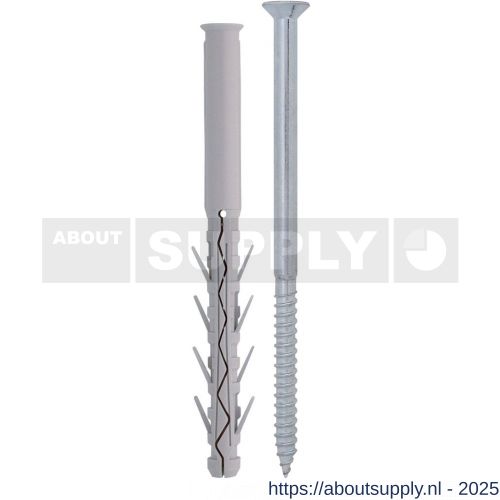 FM TUP4 kozijnplug 8x100 mm platkop PK Pozidriv PZ 3 - S40885541 - afbeelding 1