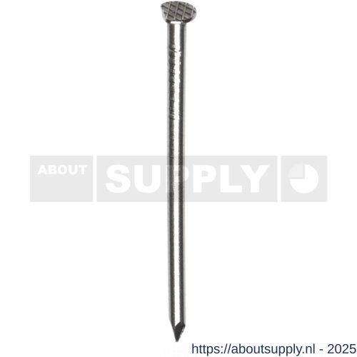 HJZ nagel 2.4x45 mm platte geruite kop RVS A2 1 kg - S40870122 - afbeelding 1