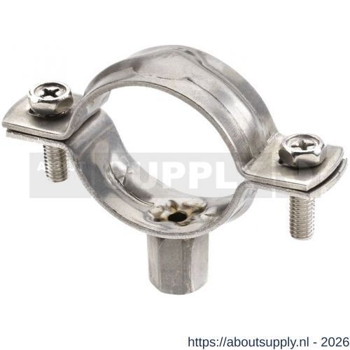 Index AB-RE buisklem aansluiting M8-M10 gesloten buisdiameter 75 mm RVS A2 - S40901965 - afbeelding 1