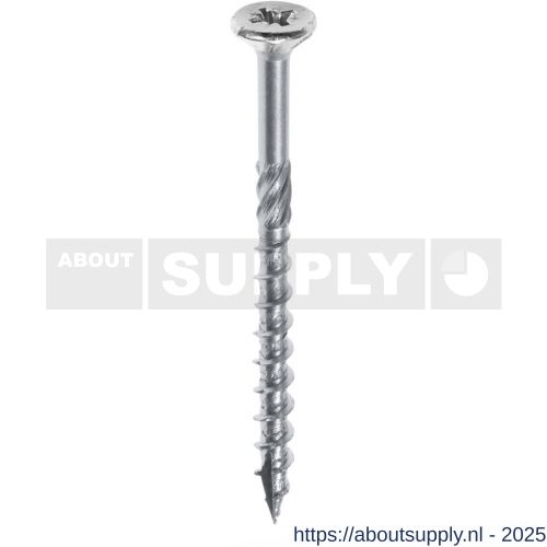 Woodies Ultimate 5,0x30/18 mm verzonken kop VK Pozidriv PZ 2 verzinkt 200 stuks - S40800211 - afbeelding 1