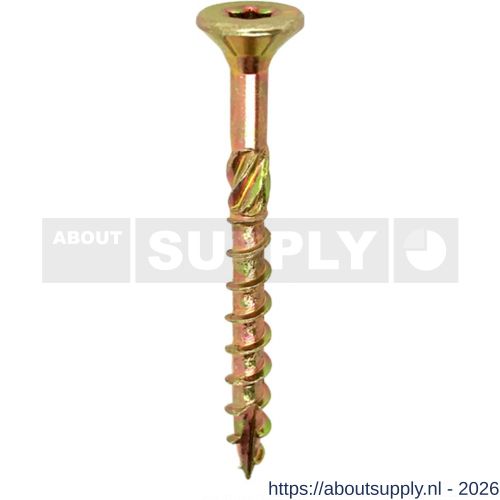 Woodies Ultimate 8,0x200/80 mm verzonken kop VK Torx T 40 geelverzinkt - S40800372 - afbeelding 1