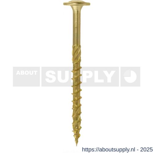 Klimas WKCP houtbouwschroef 8.0x380 mm tellerkop Torx T 40 geelverzinkt - S40897261 - afbeelding 1