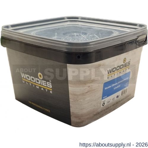 Woodies Ultimate emmer 4,0x40/24 mm verzonken kop VK Torx T 20 verzinkt 2.000 stuks - S40800231 - afbeelding 1