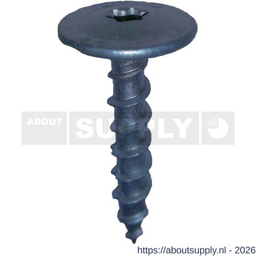 Woodies Ultimate paalhouderschroef mm tellerkop TK 8,0x50 mm Torx T 40 verzinkt - S40800146 - afbeelding 1