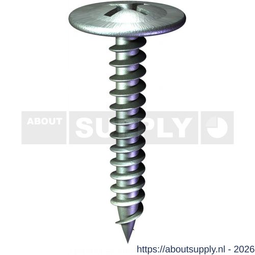 Grabber framingschroef 4.2x13 mm waferhead scherpe punt verzinkt - S40894003 - afbeelding 1