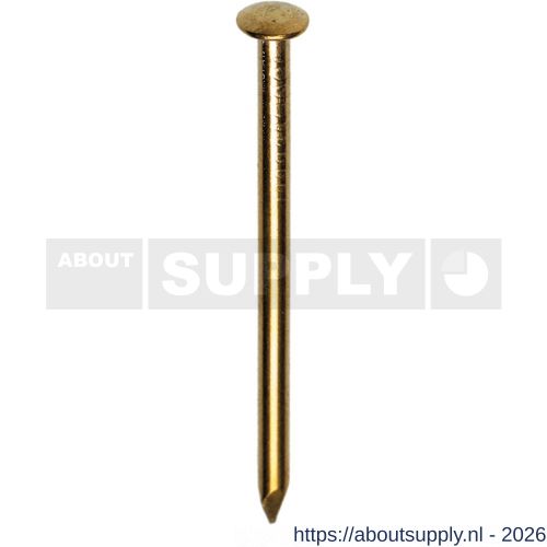 HJZ nagel 1.8x25 mm bombe kop messing 1 kg - S40870044 - afbeelding 1