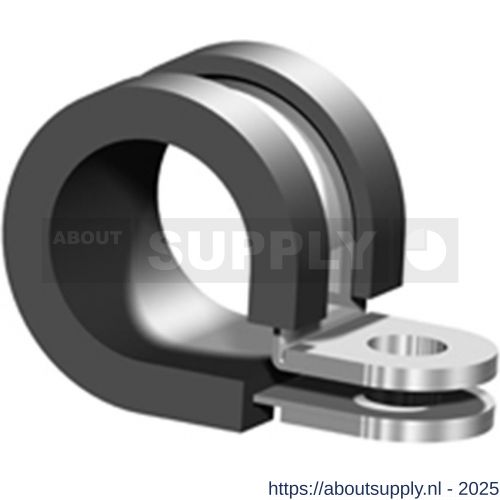 Norma leidingklem met rubber RSGU 1 DIN 3016 22/12 mm W1 staal verzinkt - S11550790 - afbeelding 1