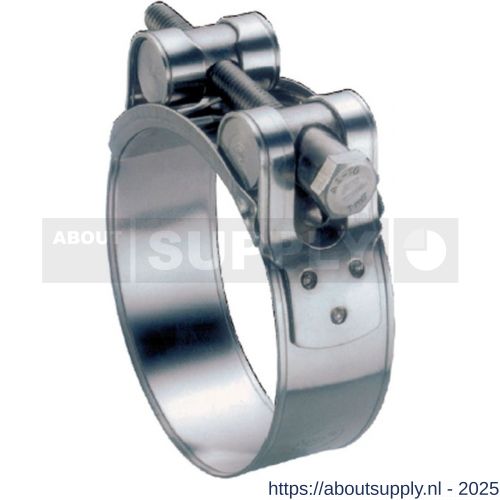 Groen Bevestigingsmaterialen zware slangklem Super M8 113-121 mm 1 delig W4 RVS 304 - S11551333 - afbeelding 1
