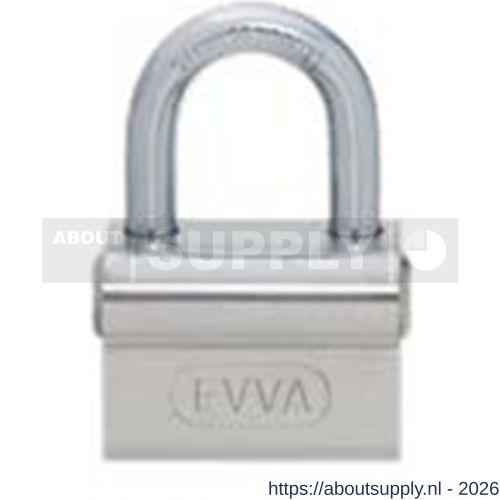 Evva hangslot EPS 45 mm breed beugel 8 mm stiftsleutel conventioneel verschillend sluitend messing vernikkeld - S22102585 - afbeelding 1