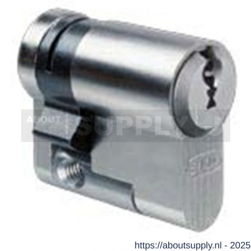 Evva profielcilinder half EPS SKG** 9/37=46 mm stiftsleutel conventioneel verschillend sluitend messing vernikkeld HZ - S22101387 - afbeelding 1