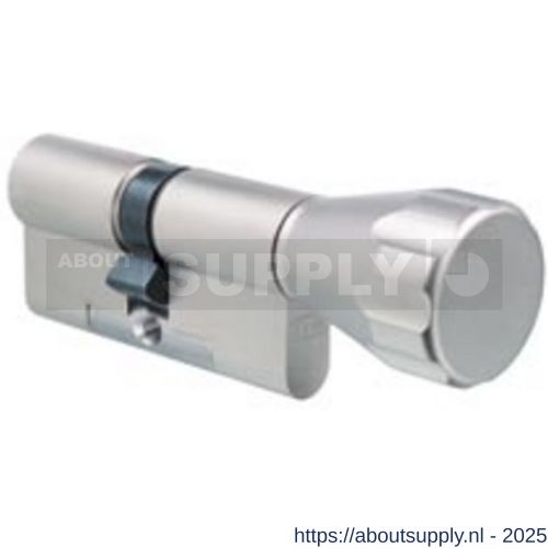 Evva profielcilinder dubbel knop MCS SKG*** 46/K76=122 mm keersleutel plan messing vernikkeld knopmodel KKN KZ - S22102338 - afbeelding 1