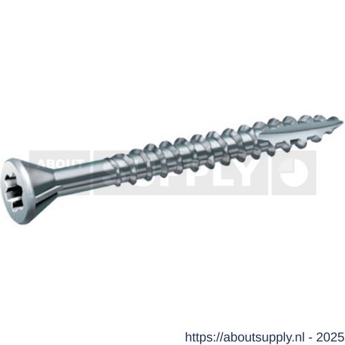 QZ Combi 807 spaanplaatschroef smalle kop 3.5x30 mm Torx TX 15 staal gehard verzinkt - S50000807 - afbeelding 1