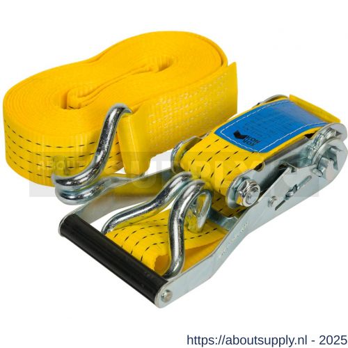 Konvox spanband 50 mm ratel 811 haak 1006 7 m LC 2000/4000 daN geel - S50200891 - afbeelding 1