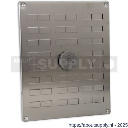 Nedco ventilatie RVS schuifrooster 250x200 mm met draaiknop - S24001980 - afbeelding 1