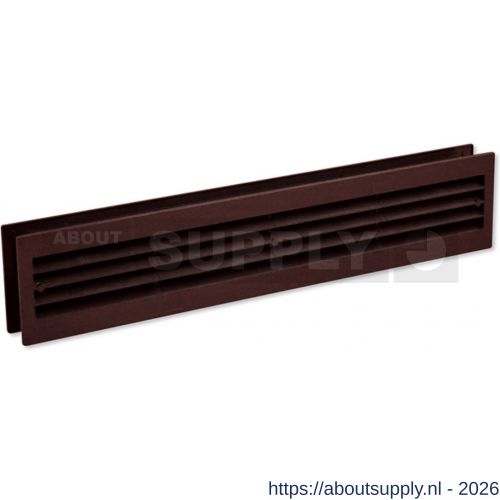 Nedco deurventilatierooster 455x90 mm PS kunststof bruin - S24001442 - afbeelding 1