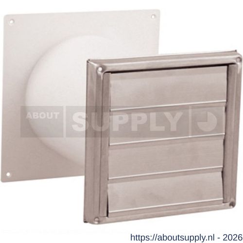 Nedco ventilatie lamellenrooster diameter 125 mm verpakt in krimpfolie RVS - S24001575 - afbeelding 1