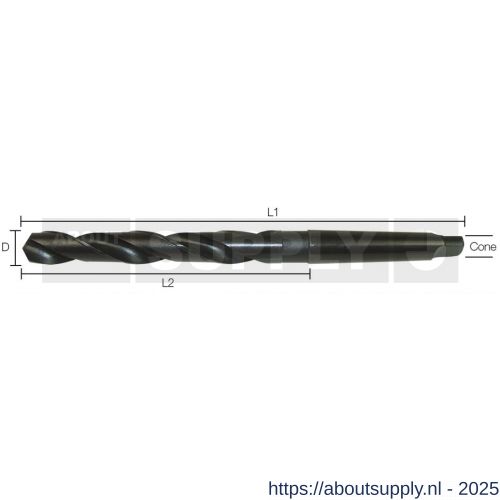 Labor AN002300 metaalboor DIN 345 HSS-R rolgewalst MK2 23.0x155/253 mm koker - S50304215 - afbeelding 1