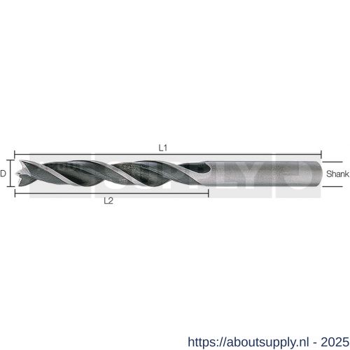 Labor FA120250 machinale houtboor CV 12.0x250 mm etui - S50301716 - afbeelding 1