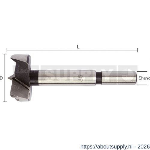 Labor FO002800 Forstner bit volgens DIN 7483 open kop 28.0x90 mm koker - S50301871 - afbeelding 1