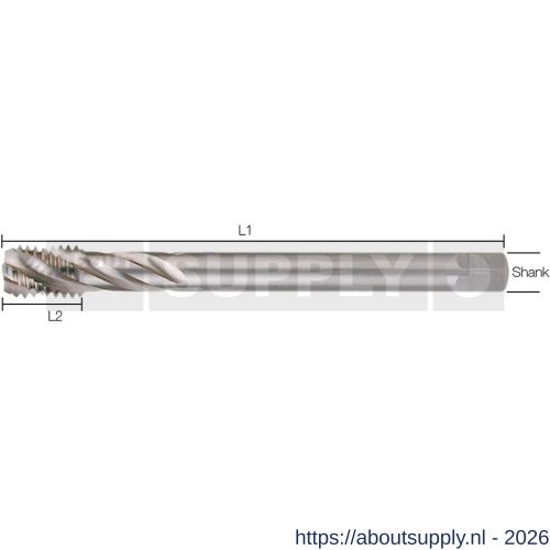 Labor ST233200 machinetap DIN 376C HSS-Co Cobalt 5 % blinde gaten M20x25/140 mm - S50303743 - afbeelding 1