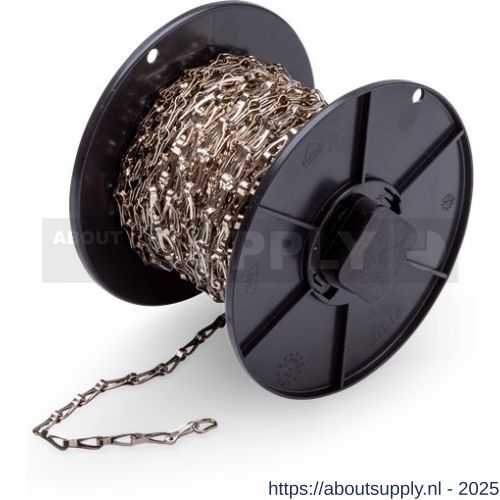 Dulimex DX PAT05 19X06MV patentketting rol 25 m 0,5 mm 19x6 mm messing vernikkeld - S30204037 - afbeelding 1
