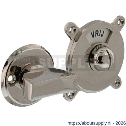 Intersteel Living 3702 WC-sluiting Degeorge met 8 mm stift en tekst Vrij-Bezet nikkel - S26009097 - afbeelding 1