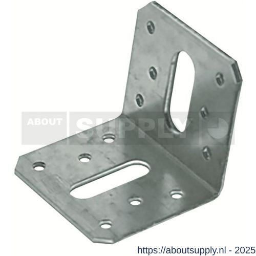 GB 072360 bovendorpelanker 100 graden 50x50 mm 58x2,5 mm sendzimir verzinkt 30x9-30x12 mm - S18001176 - afbeelding 1