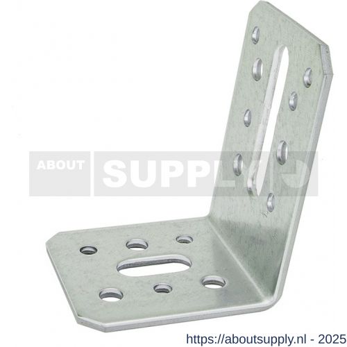 GB 072384 bovendorpelanker 100 graden 75x100 mm 72x4 mm sendzimir verzinkt S350 30x11 mm - S18002368 - afbeelding 1