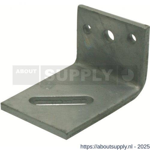 GB 0758768 hoek-anker zwaar diagonaal slobgat type 74 60x100 mm 70x8 mm thermisch verzinkt 50x13 mm diagonaal - S18001238 - afbeelding 1