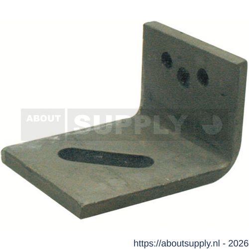 GB 0759865 hoek-anker zwaar diagonaal slobgat type 57 60x100 mm 80x10 mm thermisch verzinkt 50x17 mm diagonaal - S18001239 - afbeelding 1