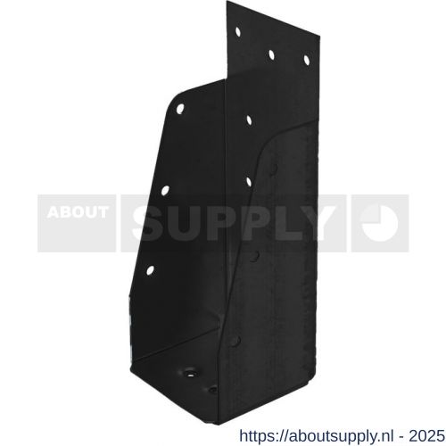GB 095552 balkdrager zonder lip GBS-ZL 71x171 mm 1,5 mm epoxy coating zwart - S18002879 - afbeelding 1