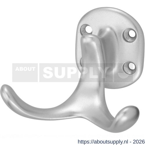 Hermeta 0029 garderobe jashaak dubbel naturel EAN sticker - S20100768 - afbeelding 1