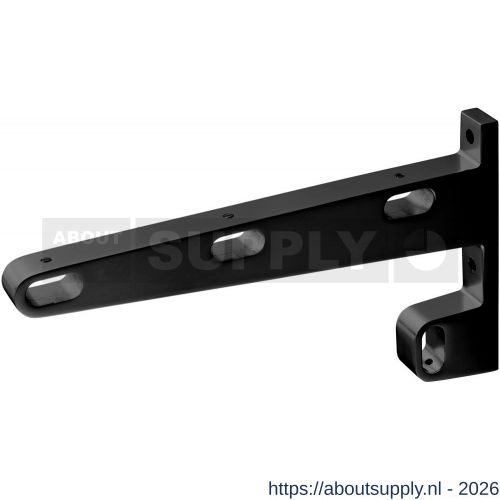 Hermeta 1142 garderobebuis steun midden Gardelux 1 type 13 mat zwart EAN sticker - S20101599 - afbeelding 1