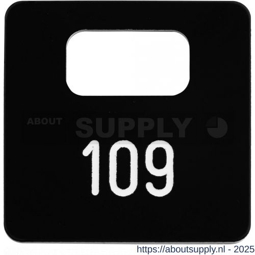 Hermeta 2100 garderobe nummerplaatje Gardelux 2 voor bezoeker zwart - S20100561 - afbeelding 1