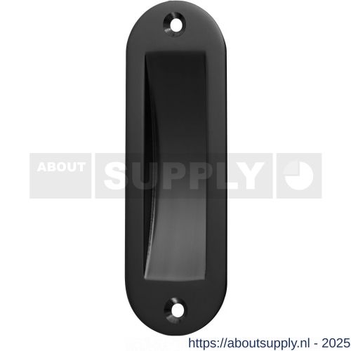 Hermeta 4560 schuifdeurkom 120x40 mm ovaal zwart EAN sticker - S20101745 - afbeelding 1